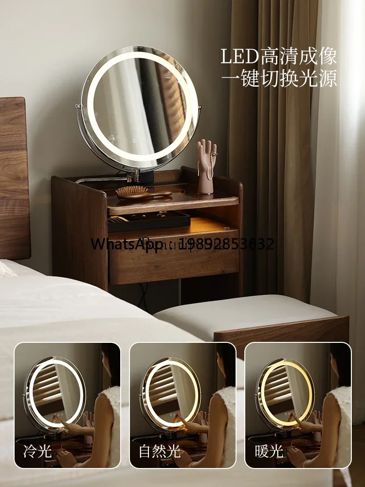 r5.13  North American black walnut dresser simple modern bedside storage cabinet glass