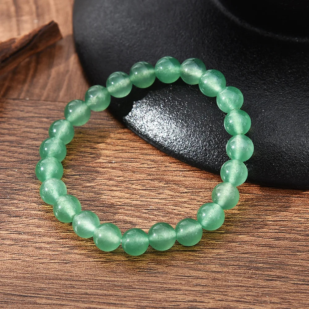 Natural Stone Green Aventurine Beaded Bracelets Women Jades Quartz Beads Bracelet Meditation Healing Jewelry