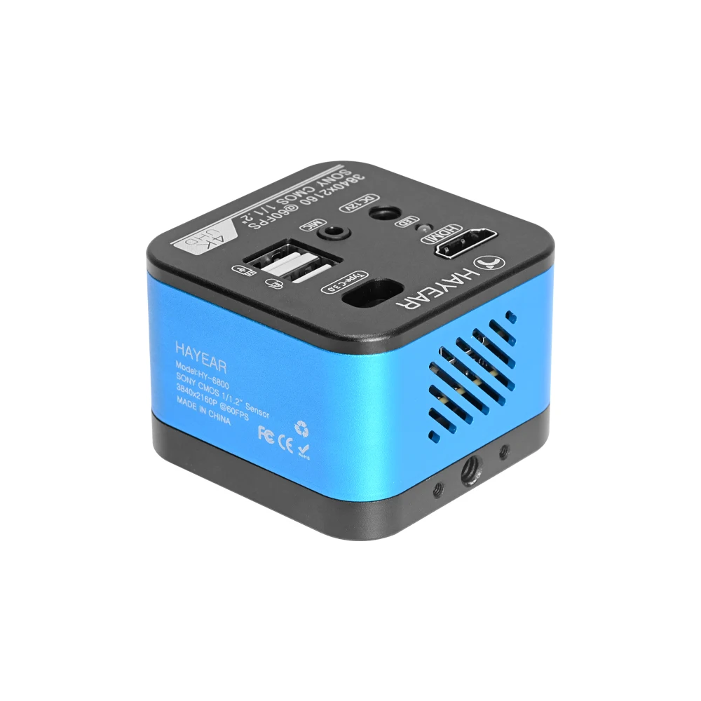 Real 4K FHD 60FPS Microscope Camera Industrial Electronic CMOS IMX585 1/1.2INCH Big Sensor for Image Capture Measurement