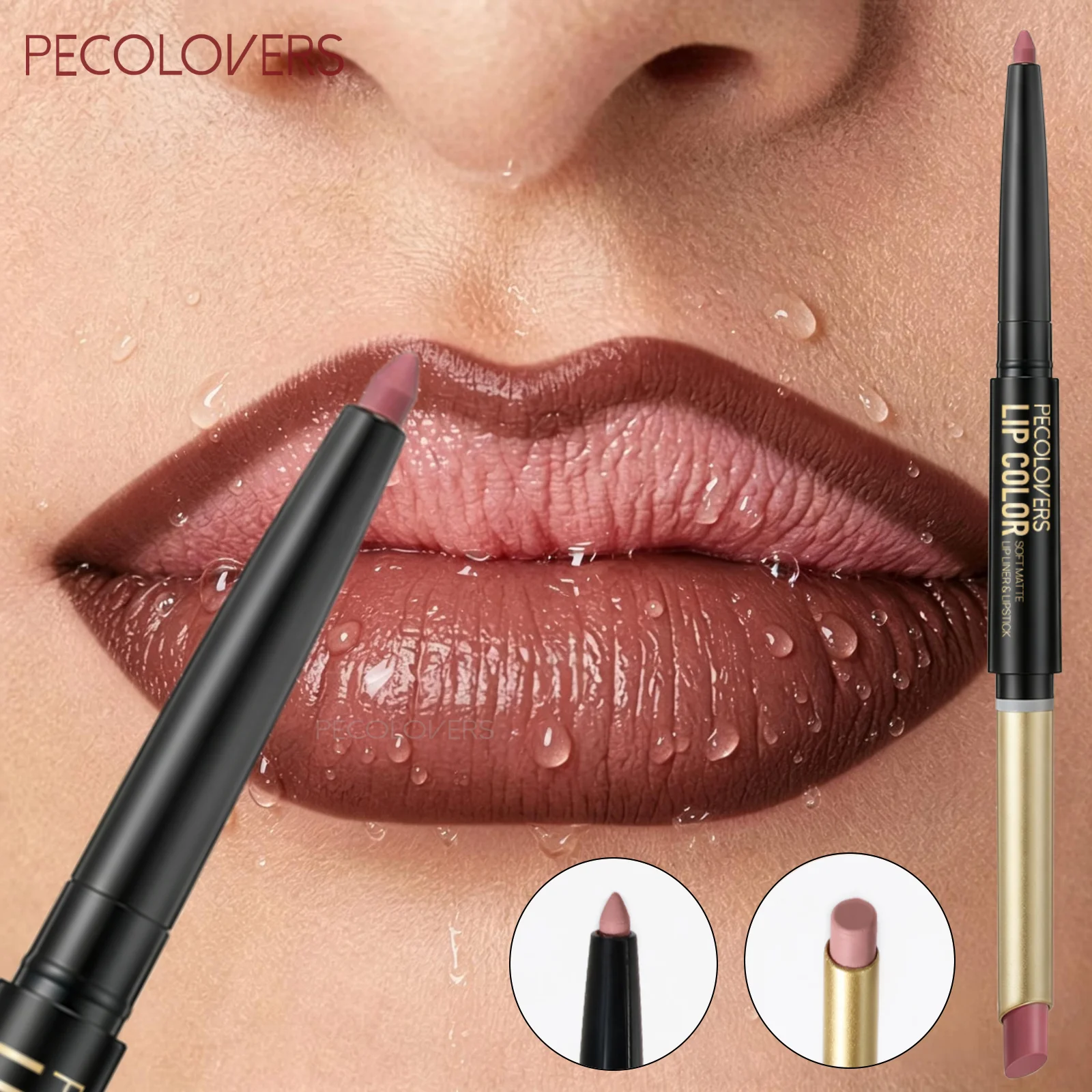 1PC Moisturizing with Rich Color Payoff, Lip Liner & Lipstick Pen, Creates Three-dimensional Lip Shape and Fills in Color