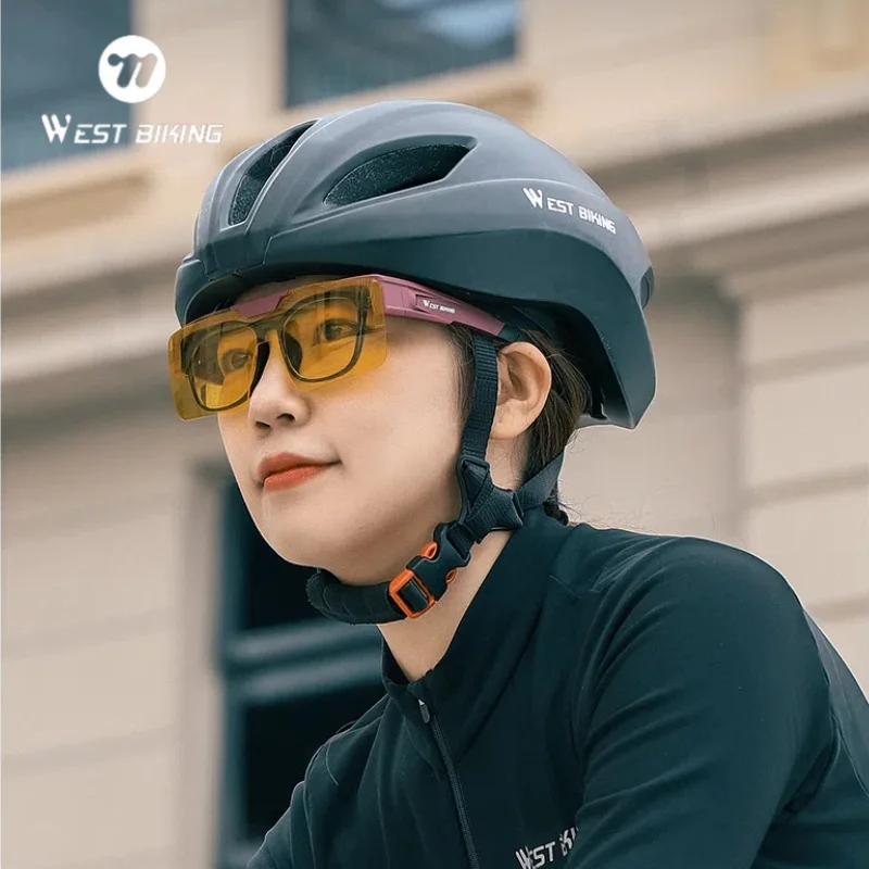 

WEST BIKING Large Frame Sunglasses Polarized/Photochromic Flip Lens Cycling Driving Glasses Outdoor Sports UV Protection Goggles