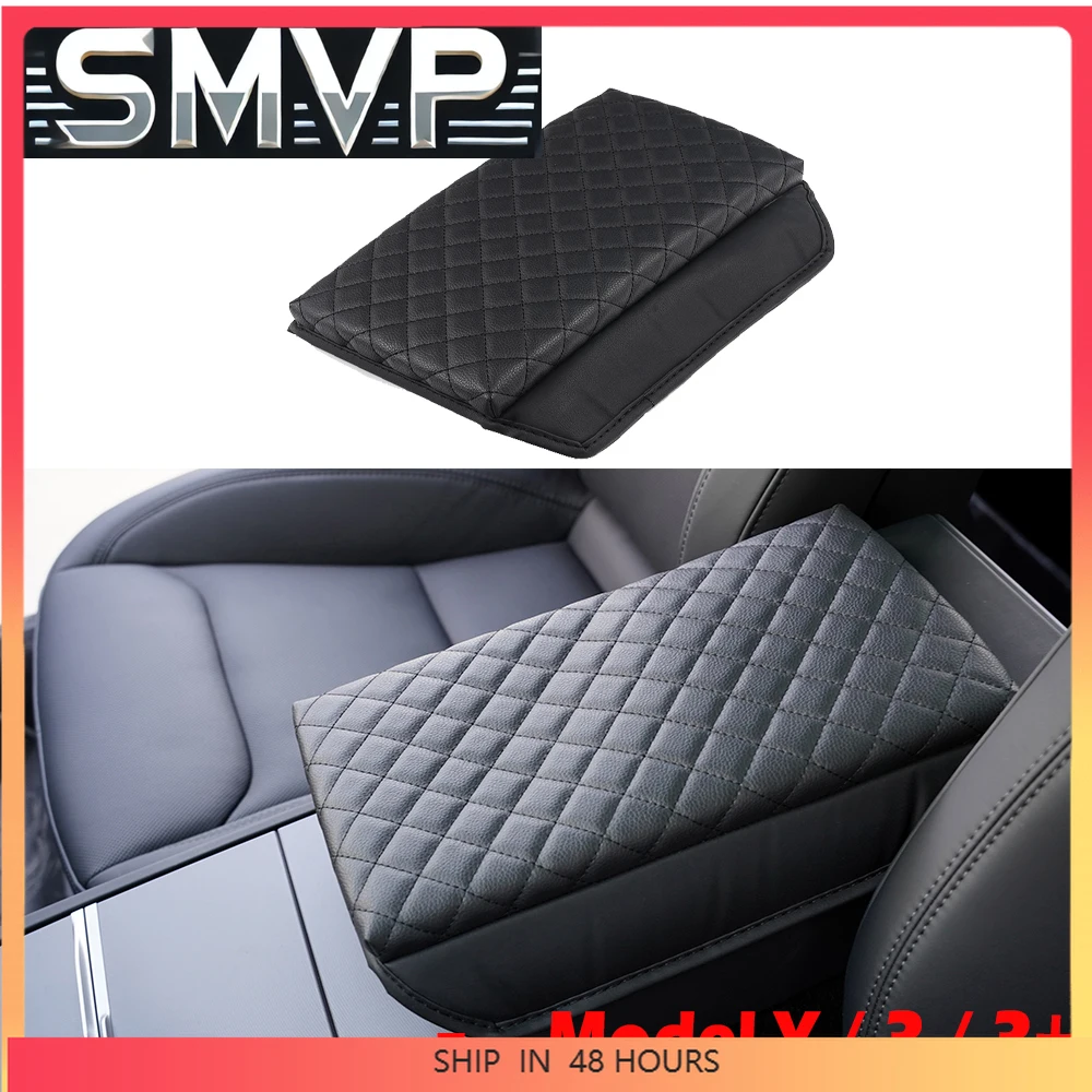 

Новый чехол на подлокотник из искусственной кожи для Tesla Model Y Juniper 3, защита центральной консоли Highland, мягкая подушка для подлокотника, коробка Accesso