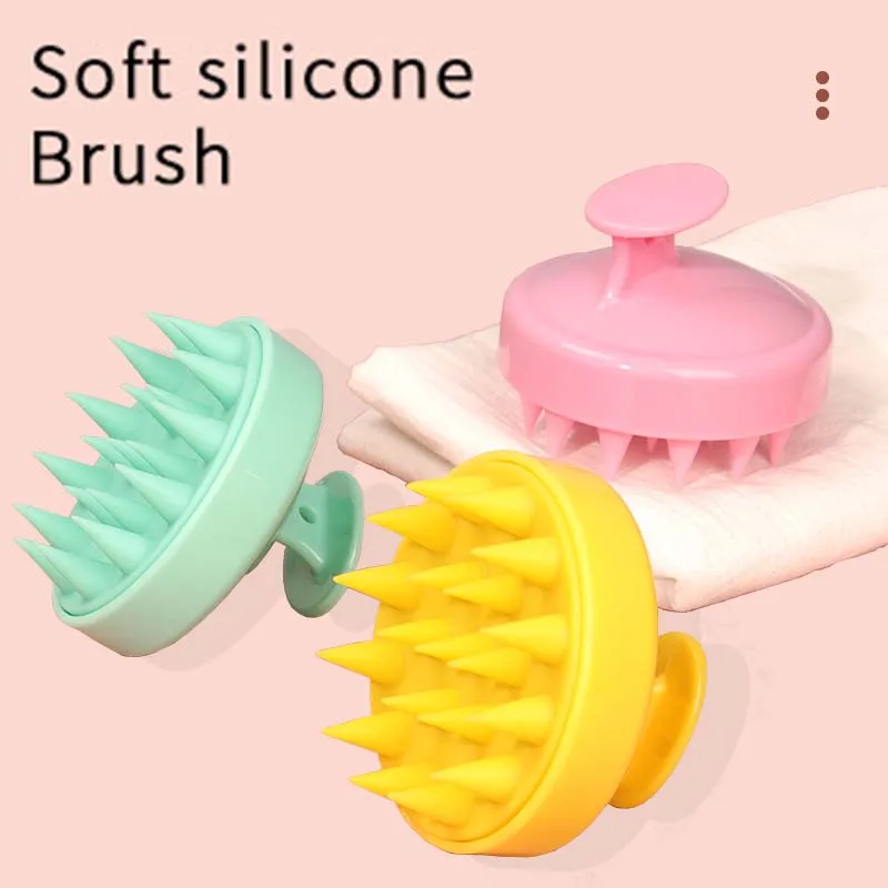 Portable Silicone Shampoo Brush Soft Scalp Massage Brush Hair Washing Comb Shower Washing Bath Brush Hair Care Styling Tool