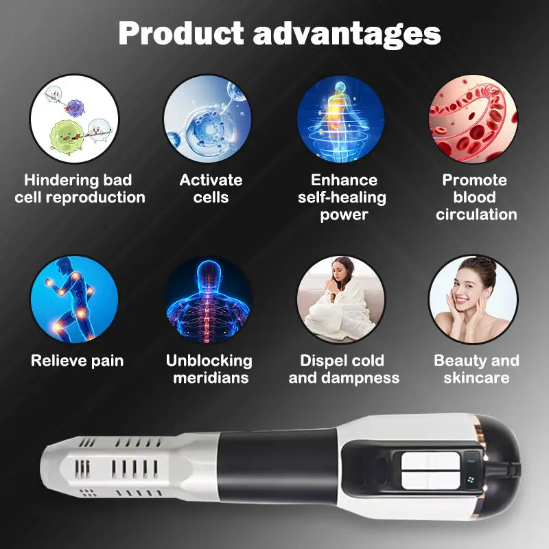 DS-808 Blue Light Therapy Apparatus Terahertz Wave Physiotherapy Health Care Machine with Blower Wands for Home Use