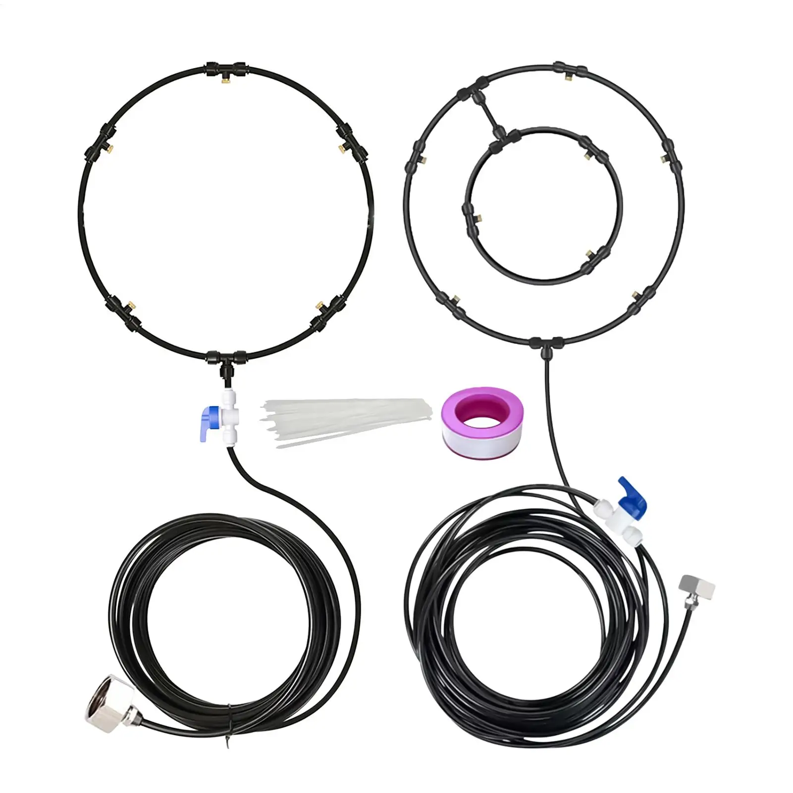 

Fan Misters For Outdoor Fan Misters For Cooling Outdoor Air Purification 8-Meter Hose Multi-Nozzle Sprayer For Dog Kennel BBQ