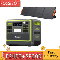 FOSSiBOT F2400 Portable Power Station + SP200 18V 200W Foldable Solar Panel, 2048Wh LiFePO4 Battery, 2400W Solar Generator