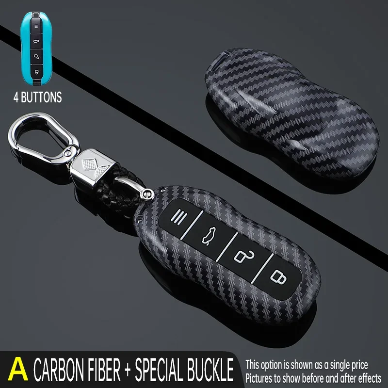 For Xiaomi SU7 Carbon Fiber Car Fob Key Case Remote Control Shell Cover Car Accessories