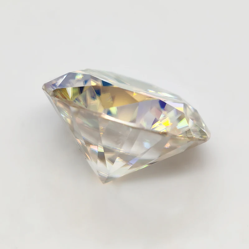Moissanite Stone AB Color Round Cut 3.0-12.0mm Pass Diamond Tester GRA Certificate for Moissanite Jewelry Making