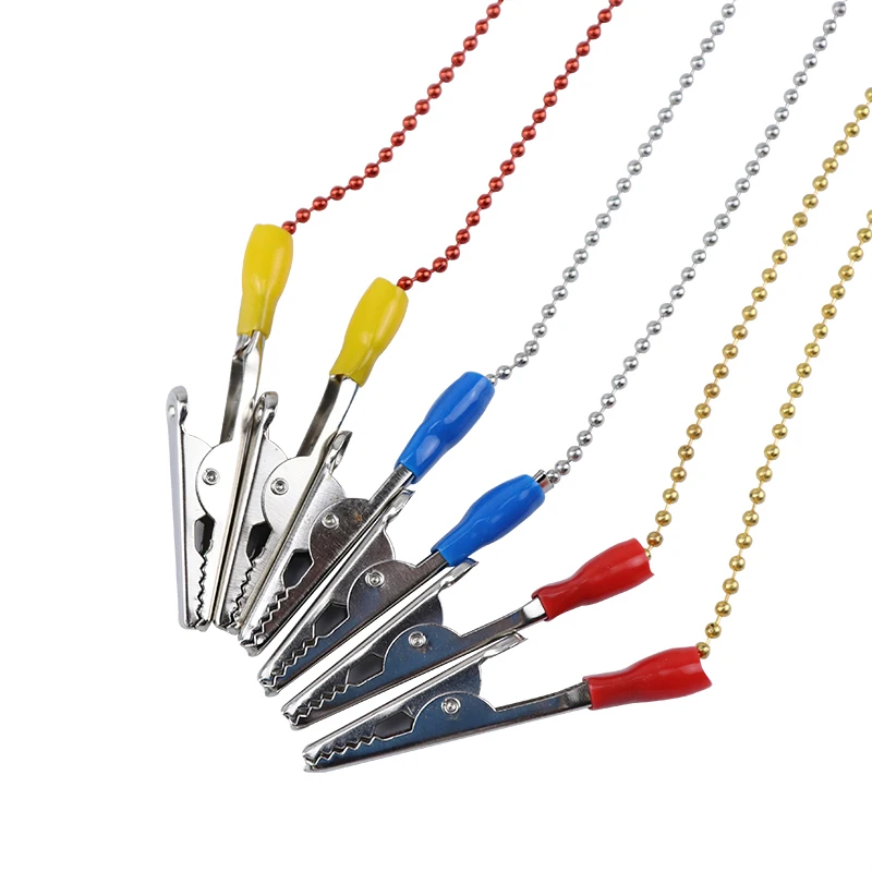 Autoclavable Dental Scarf Bib Clips Stainless Steel Metal Ball Chain Napkin Holder Oral Care Dental Consumables