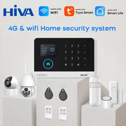 4G GSM Wifi Wireless Home Alarm System Tuya Smart Home Child Safety protection Camera Anti-theft Smart Life App Works with ALexa