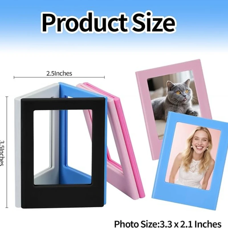 Magnetic Picture Frames for Refrigerator, 10 Reusable Frames