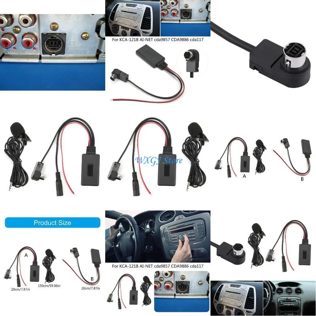 

37JE Car Stereo Bluetooth-compatible Module Replacement Aux Input Cable Adapter Cable