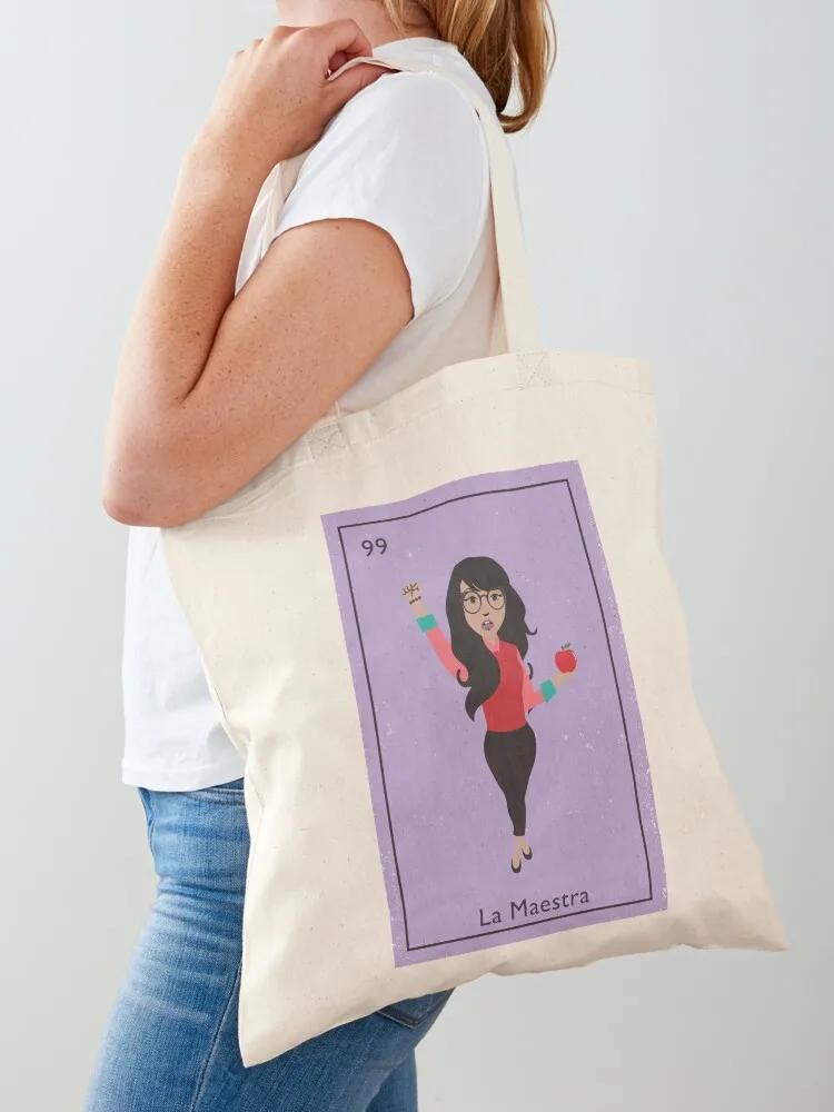 

La Maestra Tote Bag tote bags aesthetic canvas shopping bag Customizable tote bag Cloth bags