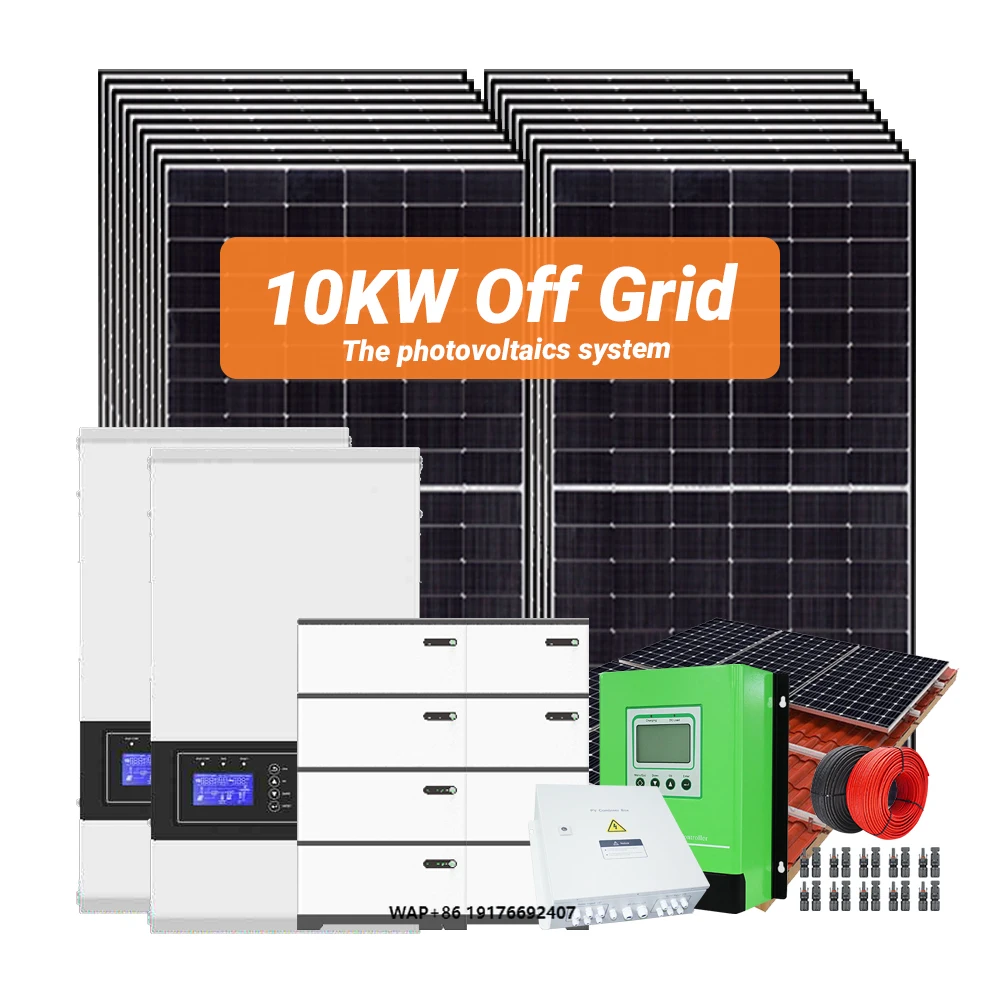 All in One off Grid Solar System 5kw Solar Power System Lithium Ion Batteries 10kw