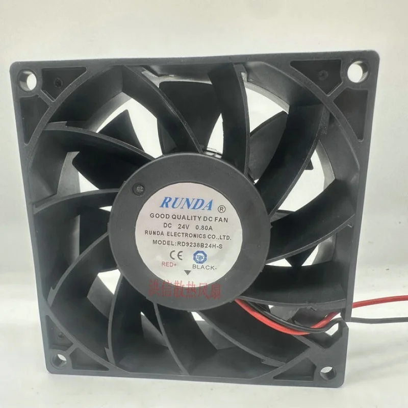 LL+  1 PCS  Fan  9CM 2 wire for cooling fan RD9238B24H-S DC24V 0.80A 9038