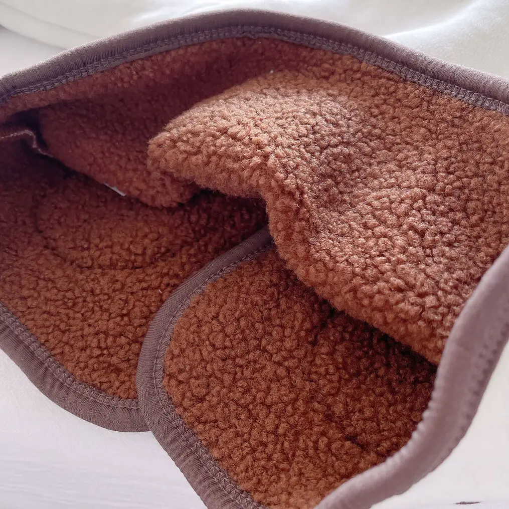 Baby-Jungen- und Mädchen-Wildlederjacke mit Sherpa-Futter, Kinder-Warmmantel mit Revers, einreihig, mit Taschen, Herbst-Winter-Oberbekleidung für Kleinkinder – Detail 13