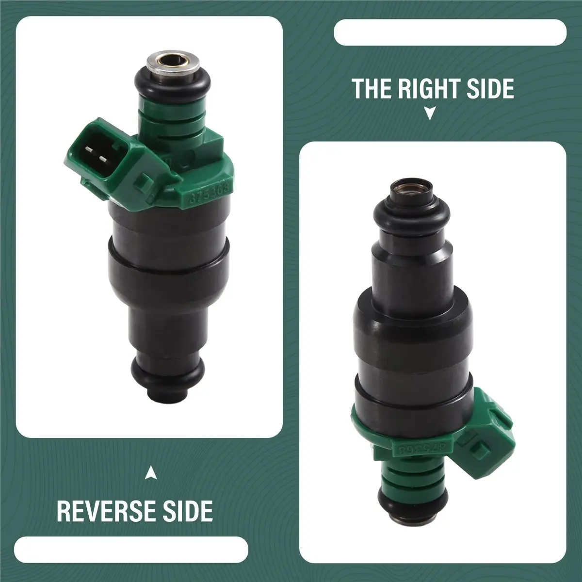 #82A Automotive Parts & Accessories,4Pcs Fuel Injector Nozzle 7700875368 for Renault Kangoo Clio II (Green & Black)