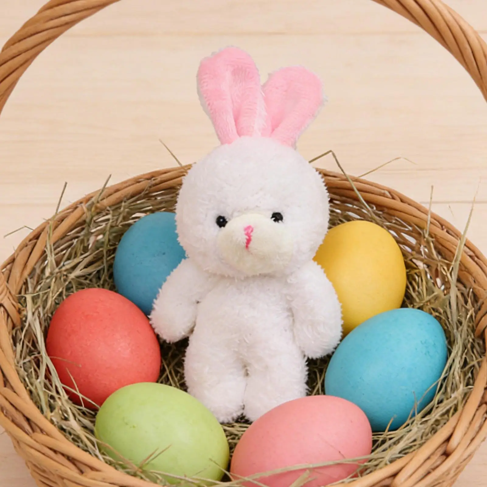 Realistischer süßer Osterkaninchen-Schlüsselanhänger, Plüsch, Pompon, Hase, Taschenanhänger für Paare, Auto, Schlüsselanhänger, Schmuck, Geschenke