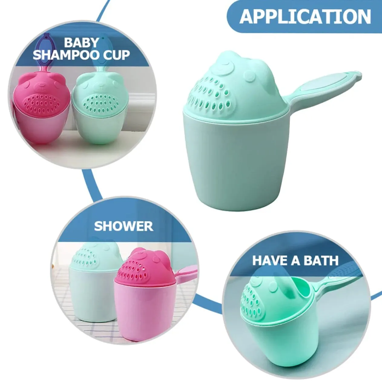 Baby Rinse Shampoo Rinser Baby Rinse Cup Baby Bath Rinser Wash Hair Cup by Protecting Infant Eyes