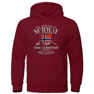 Mulheres e Homens Bandeira da Noruega Hoodie Montanha, Hoodie Rua Outono, Casual Cartoons Roupas, Moda Solta, Alta Qualidade, S-XL 8 principais vendas roupa noruega - №7