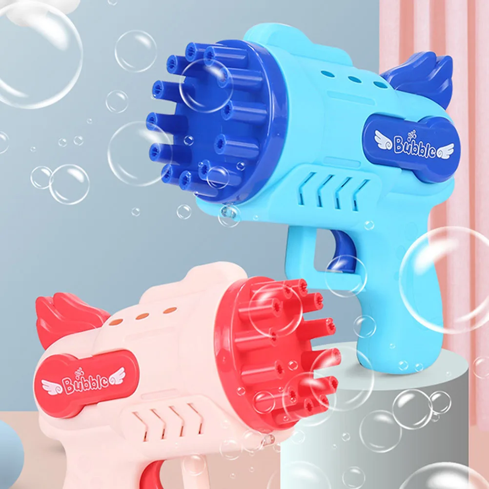 

Bubble Machine Handheld Plastic Electric Blower Toy Bright Color for Kids Toddlers Birthday Party Gift