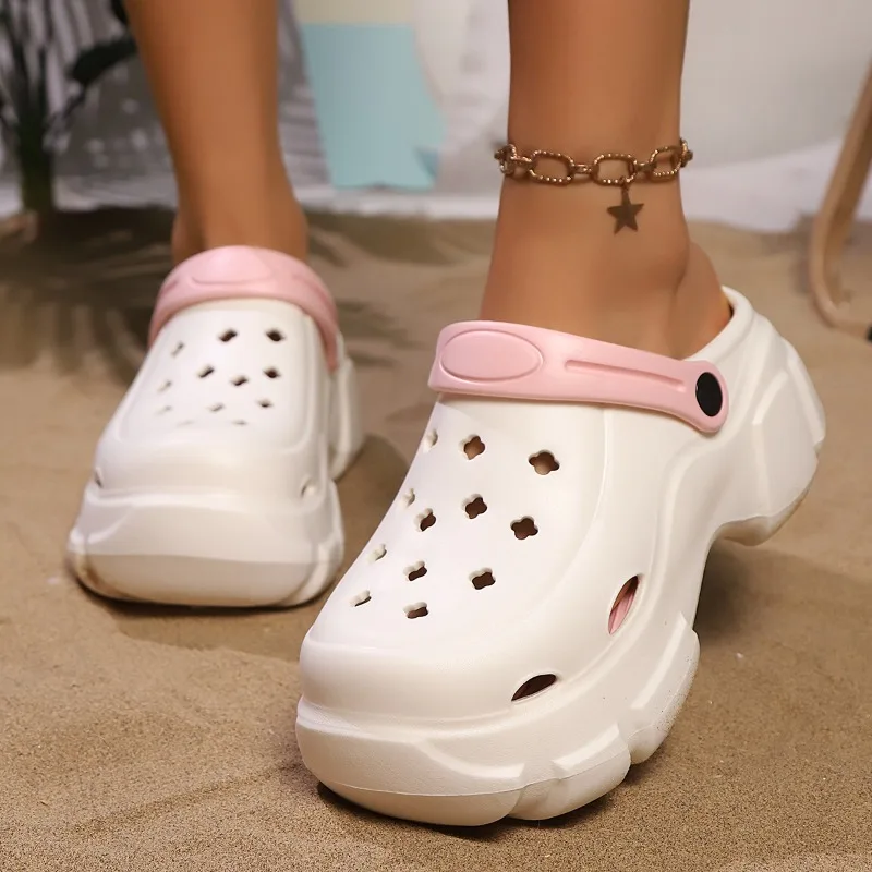 

Women's Shoes 2025 Fashion Summer Outdoor Baotou Beach Women's Slippers Elegant Comfort Sponge Bottom Casual Slippers Women