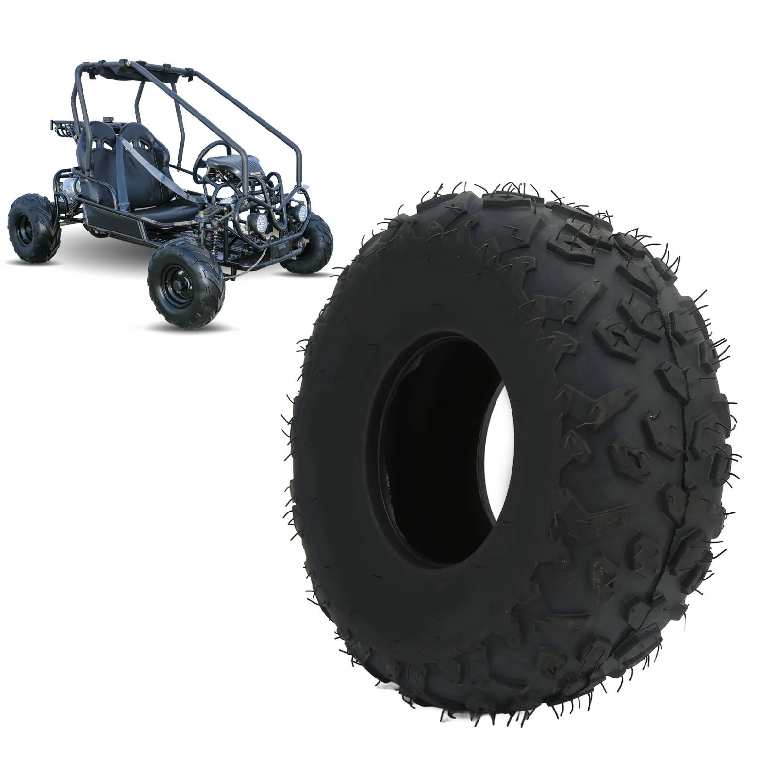 145/70‑6 Tubeless Tire 24PSI Front Rear for Baja Blitz Dirt Bug Doodle Bug Motovox MBX10 ATV Quad 6in Rim ATV Tubeless Tyre