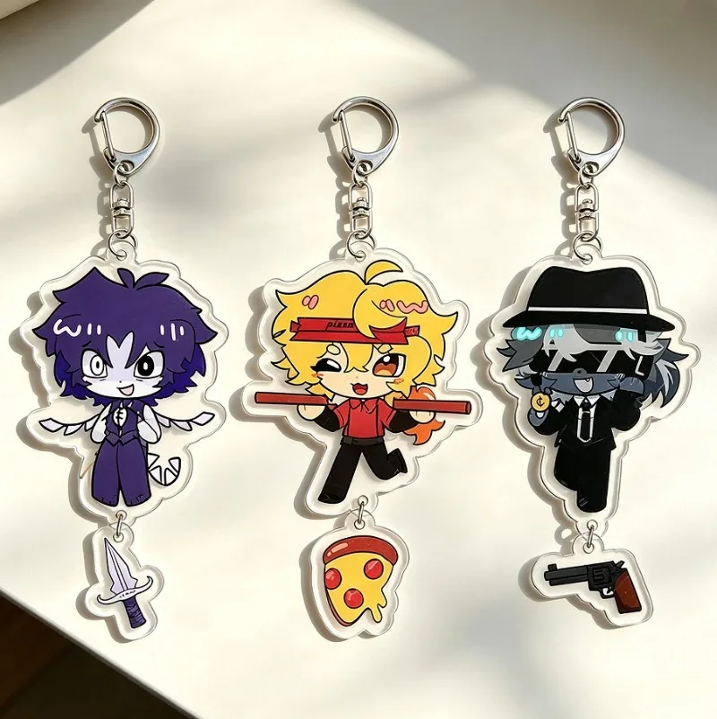 Forsaken Game Acrylic Keychain Exquisite Anime Key Chain Pendant Bags Charms Car Keyring Collection Ornament Friends Gift Fans