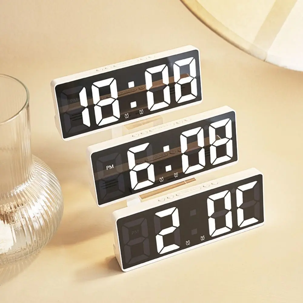 Numero creativo orologio colore luce notturna sveglia numero LED orologio elettronico retroilluminazione orologio da tavolo Snooze modalità notturna