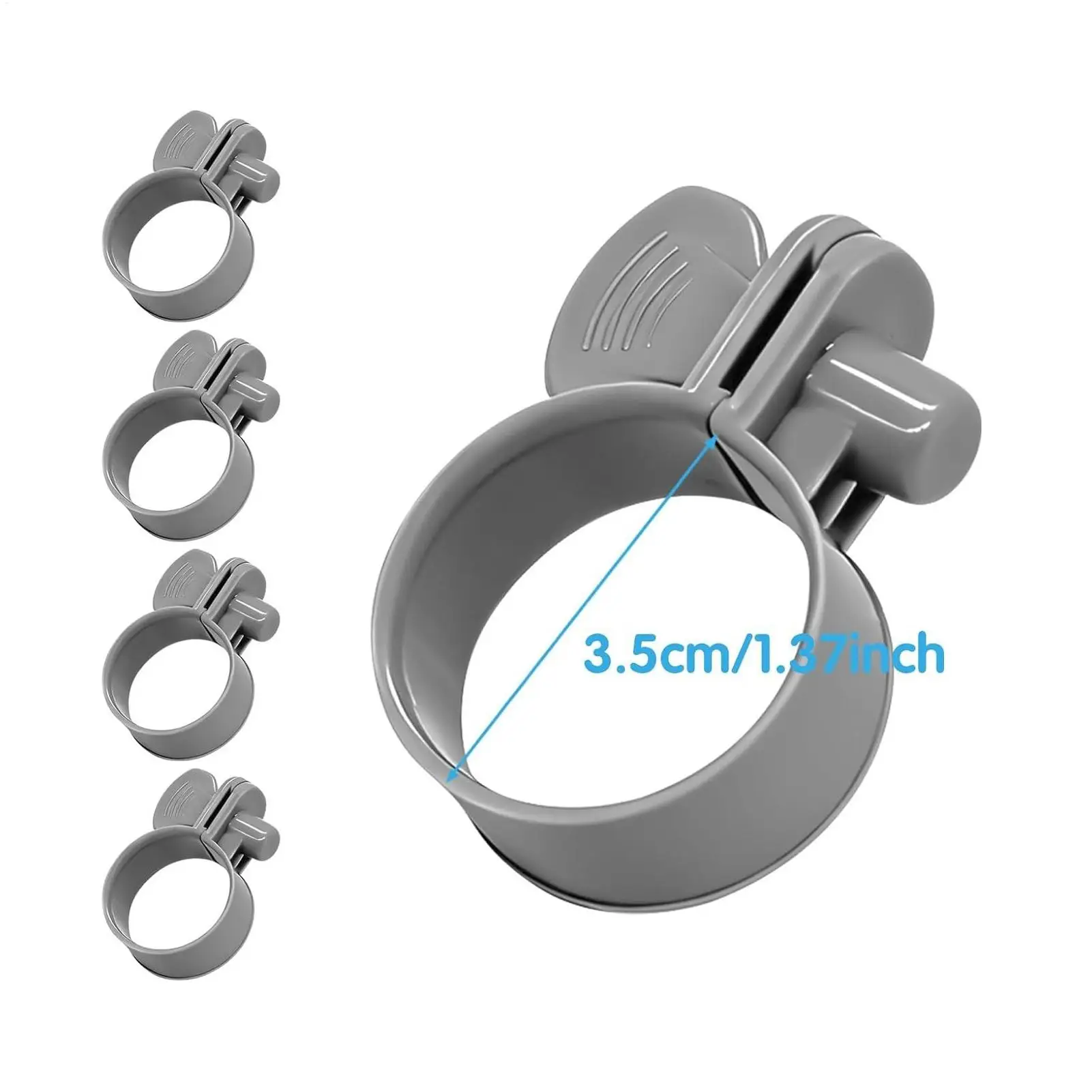 4Pcs Aboves Ground Swimming Pool Replacement Thumb Clip Adjustable Hose Clamp Set For Pool and Diving Rustproof