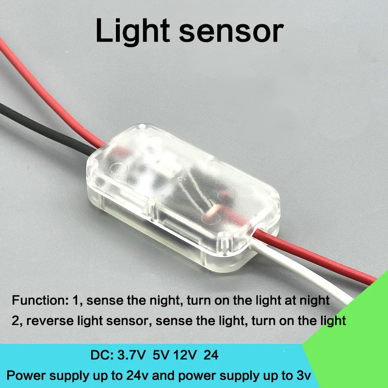 Light sensor switch DC3.7-24V Smart light switch Automatic switch photocell street light switch Light control light sensor custo