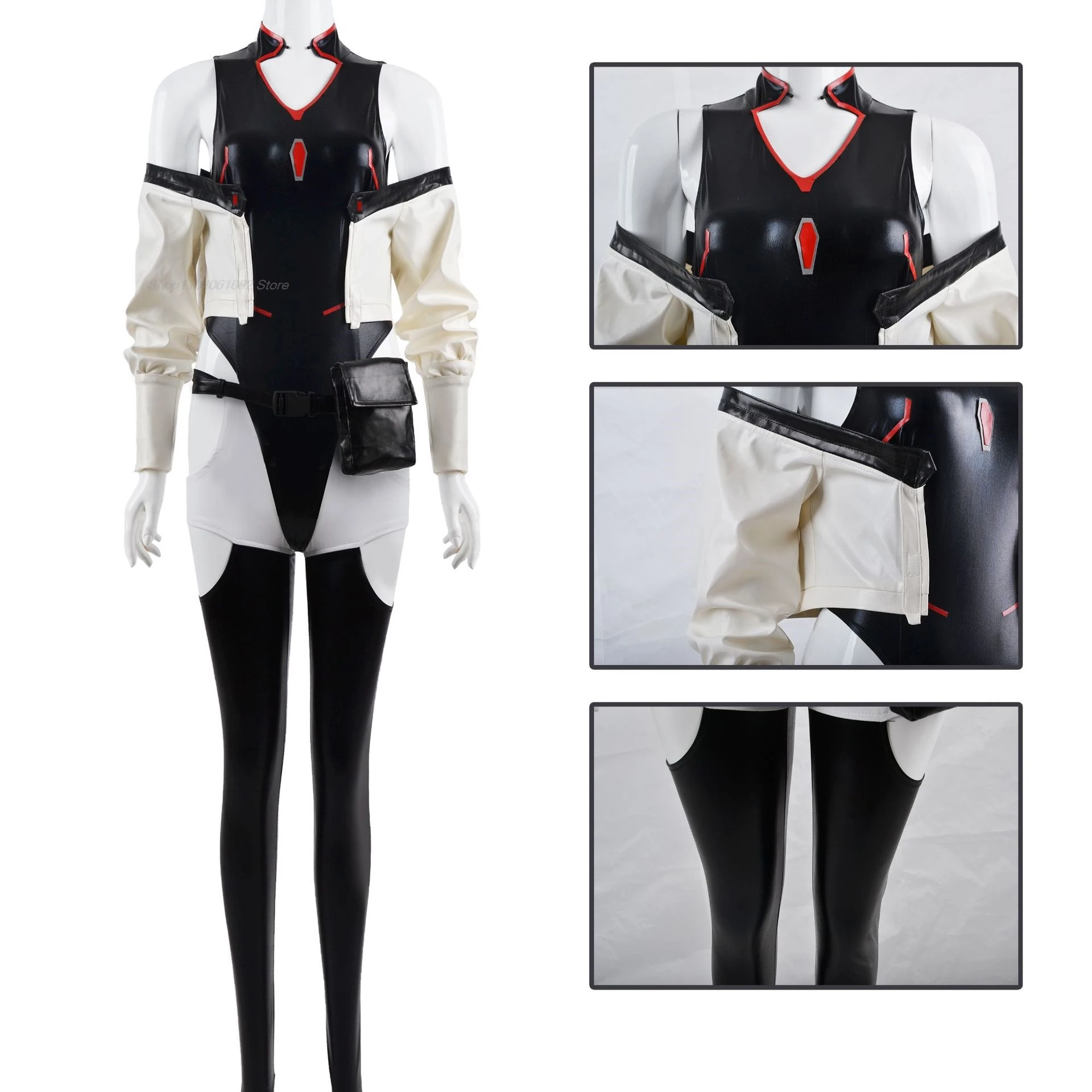 Gra Rebekka Lucy kostium Cosplay Anime seksowne kobiety body kombinezon Rebekka Lucy David peruka do odgrywania ról jednolite ubrania na Halloween