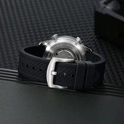 BERNY AM439M/AM439MS Diving Watch Strap Quick Release Diver Watches Silicone Band Stainless Steel Bands Replacement