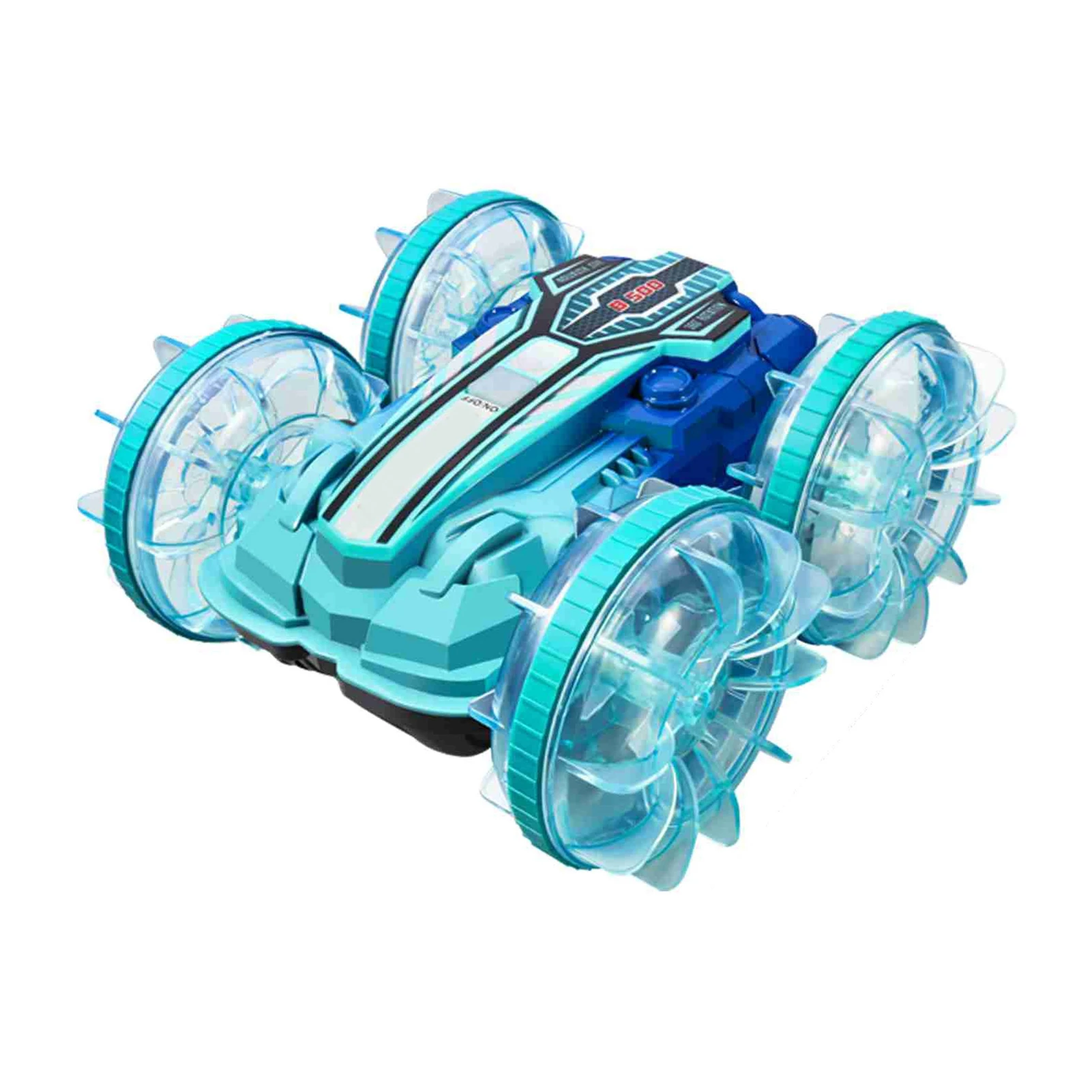 Remote Control Car Boat Gesture Sensing RC Waterproofing Stunt 4WD Water All Terrain Beach Pool Toys with LED Lights for Kids