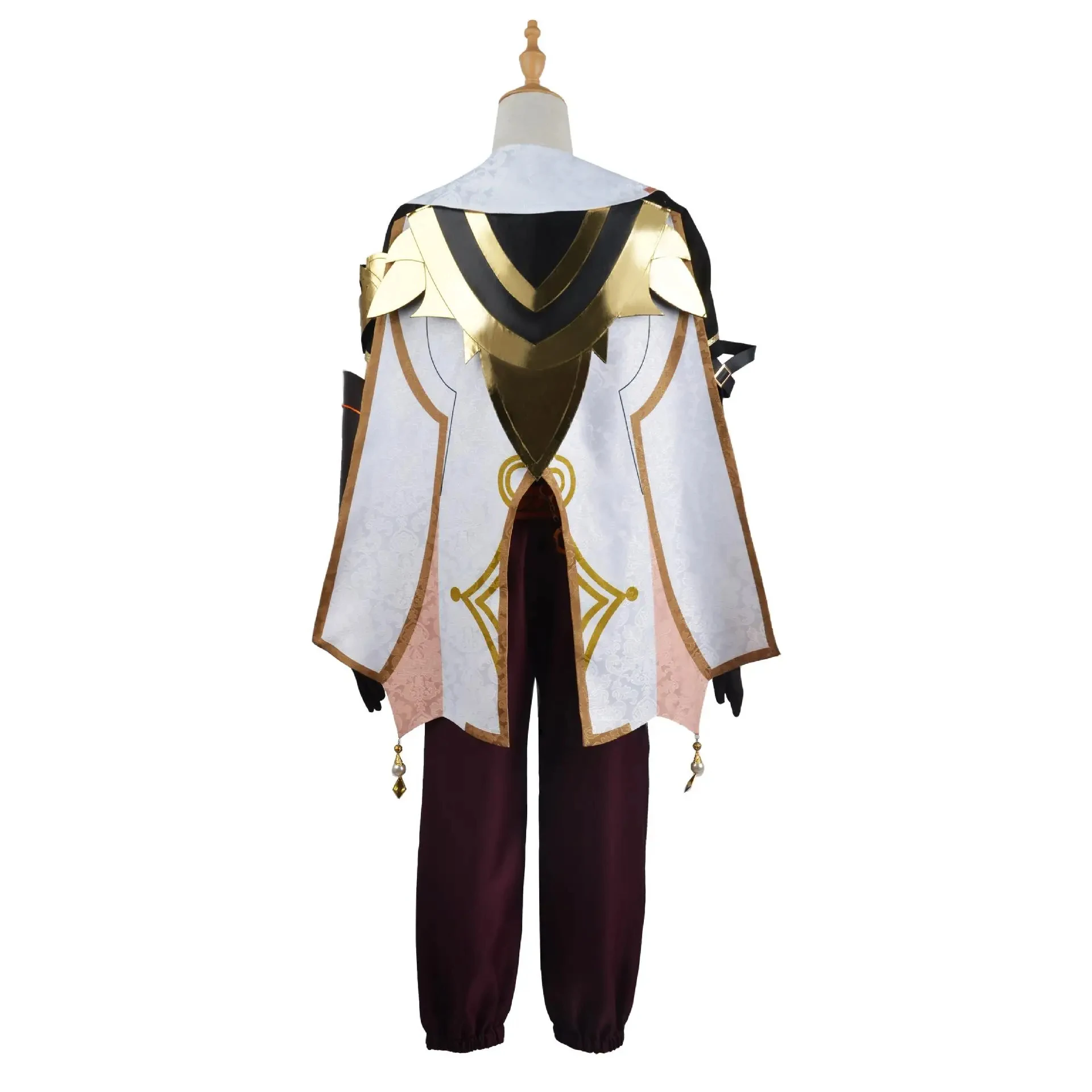 Traje de Cosplay Aether para Homens e Mulheres, Jogo Anime, Genshin Impact, Uniforme Aether, Peruca, Conjuntos Completos, Adereços, Dia das Bruxas, Cos