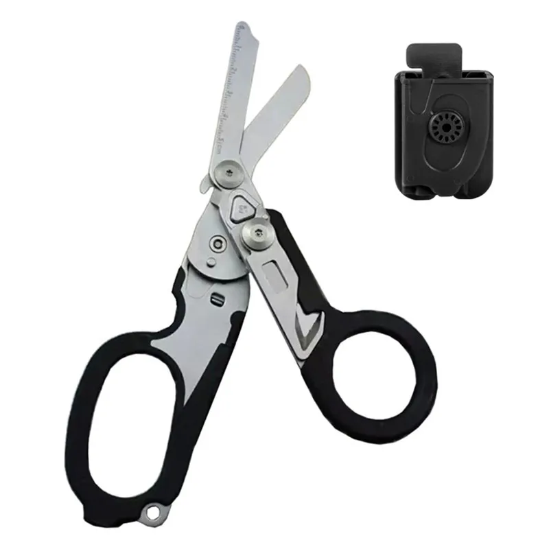 Tactical Folding Scissors Outdoor Survival Tool Multifunction Scissors Raptors First Aid Expert Combination Tools