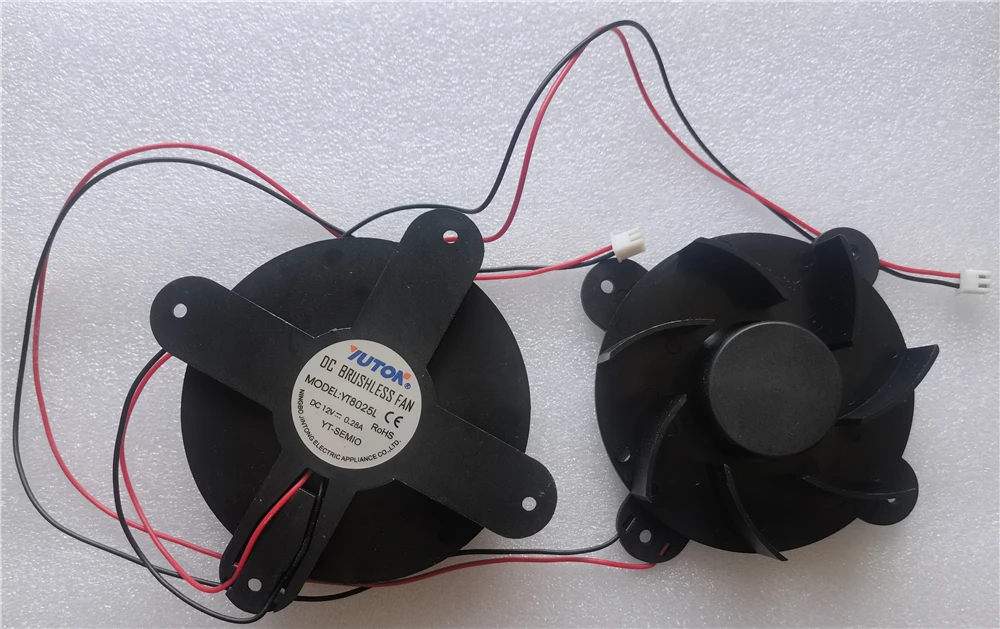 NEW FAN FOR Turtle hatcher 12V 8025 YT8025L JSF8025MS D80SH-12 M4-7G YUTON Car refrigerator silent 8025 cross butterfly fan