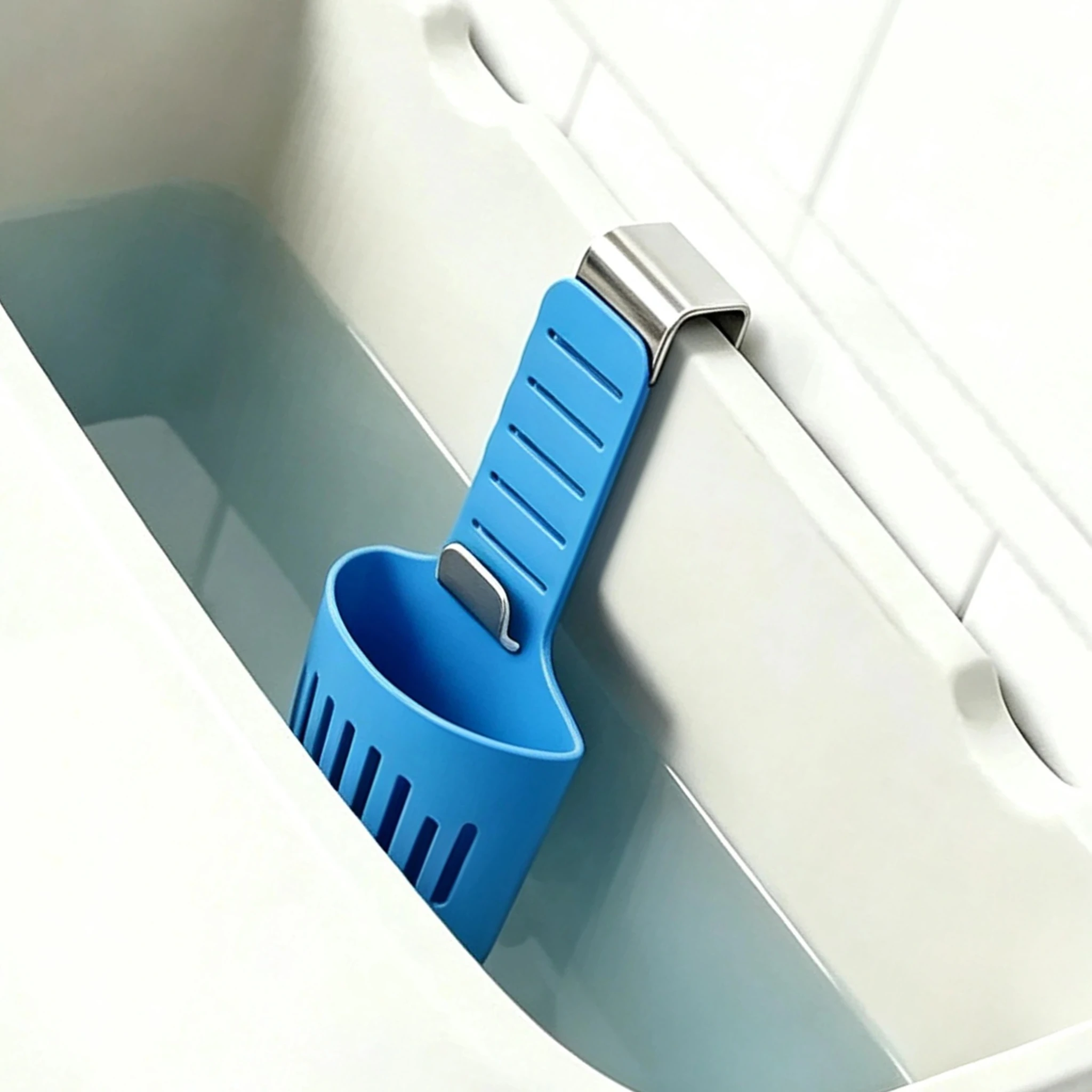 Versatile Silicone Toilet Tank Tablet Holder Hanging Cleaner Deodorizer Bathroom Organizer