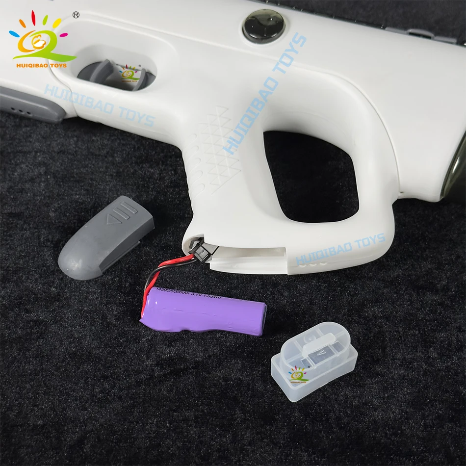 Pistolet na wodę HUIQIBAO, automatyczny, elektryczny, zabawka wodna, dla dzieci, dorosłych, na lato, basen, imprezę, gra z wiaderkiem na plaży.