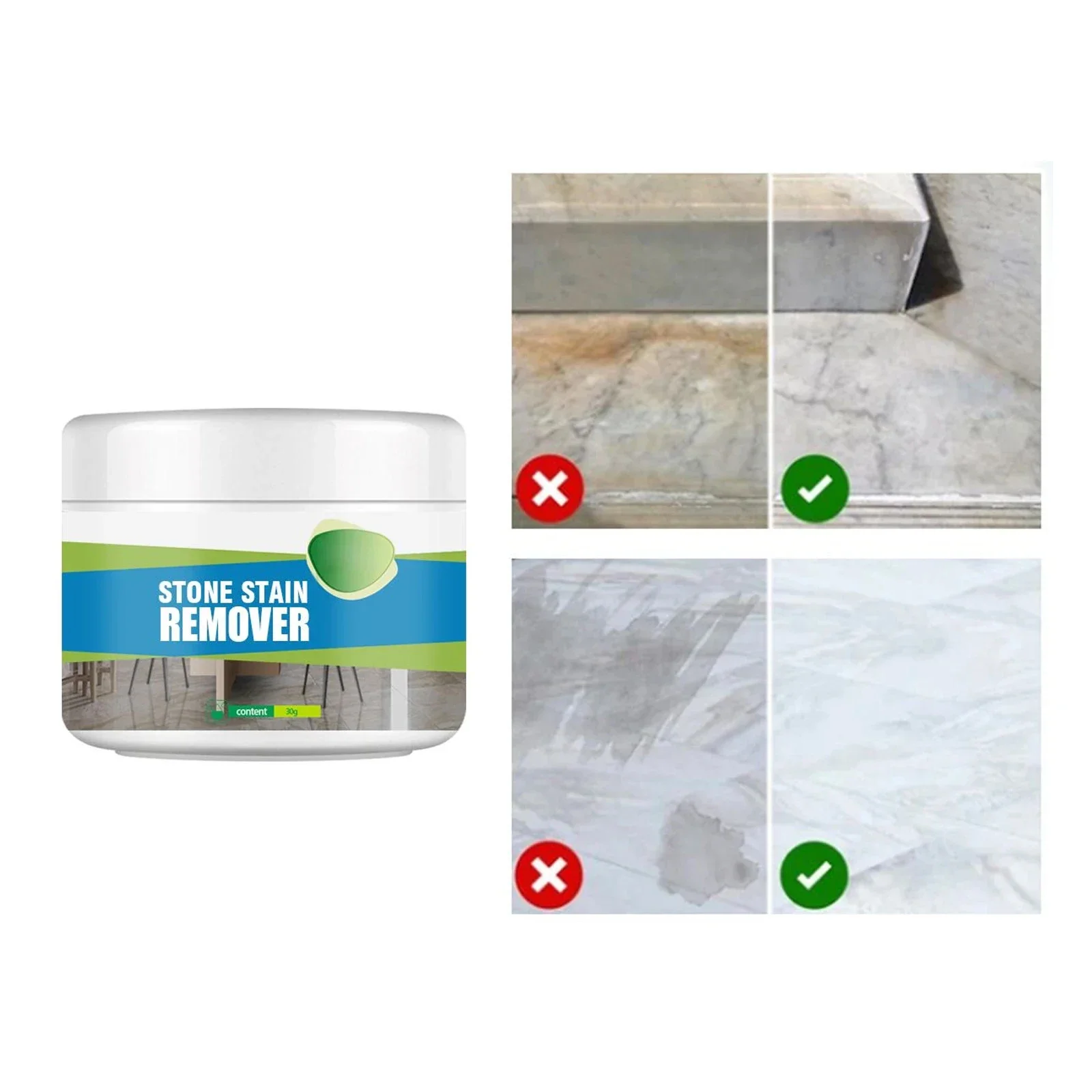 Stone Cleaning Powder Granite Oil Remover Tile Stubborn Stains Cleaner Quartz Stone Decontamination Marbles Cleaning Solution