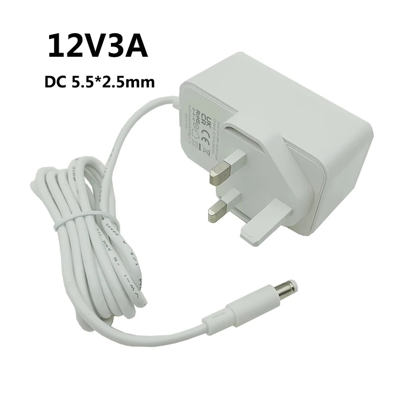 AC DC Adaptor 12v 3a Power Adapter 220 to 12 Volt Power Supply 12v UK Plug Transformers 5.5*2.5mm Switching Singapore Socket