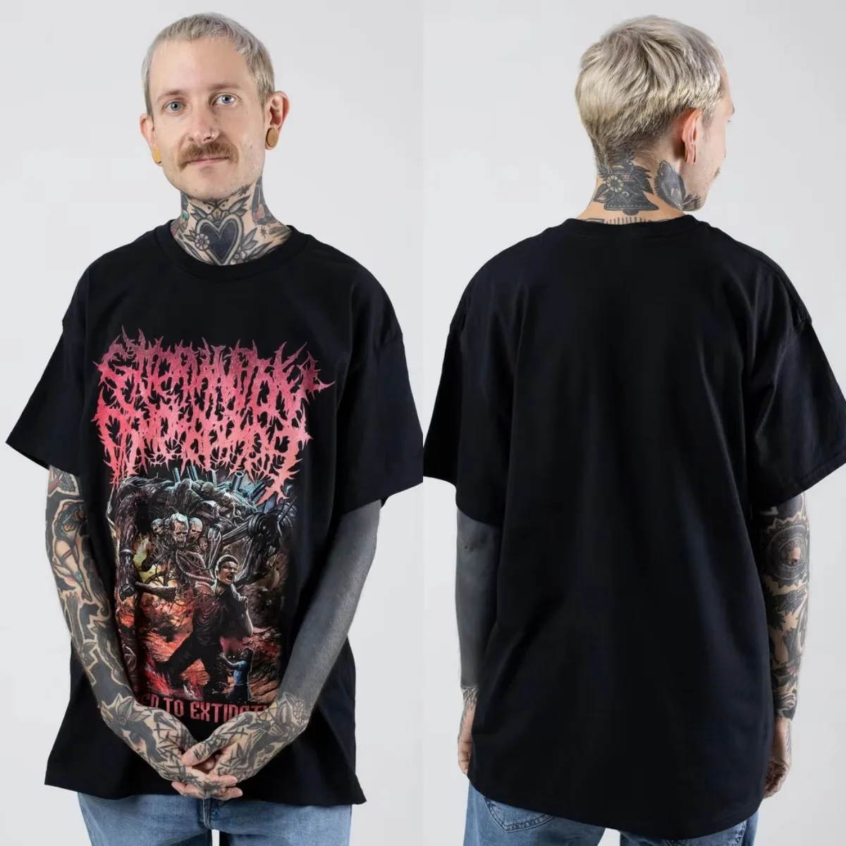 Extermination Dismemberment 'Sentenced To Extinction Graphic T-Shirt Cotton Men Women Streetwear Tee