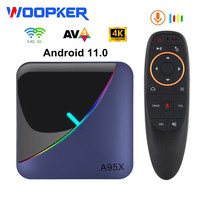 A95X F3 Air TV Box Android 11 Amlogic S905W2 4GB 64GB Dual Wifi BT5.0 4K AV1 HD Media Player RGB Light Set Top Box 2GB 16GB