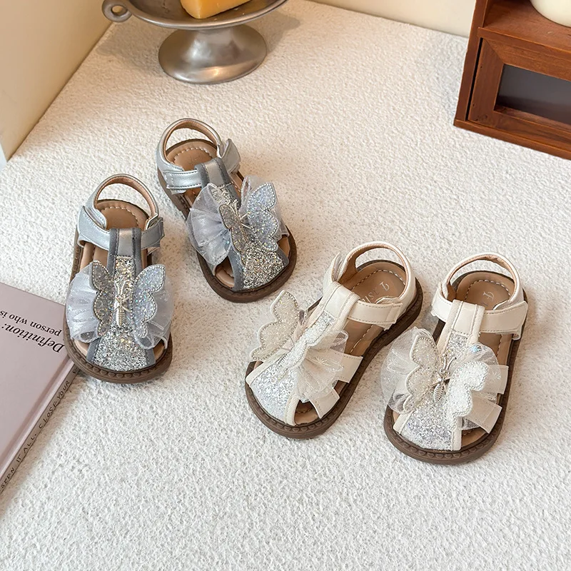 

Brand Girl Shoe 2025Summer New Bow Princess Shoe Fashion Kid Sandal Versatile Kid Shoe Personalized Girl Sandals Designer Shoes