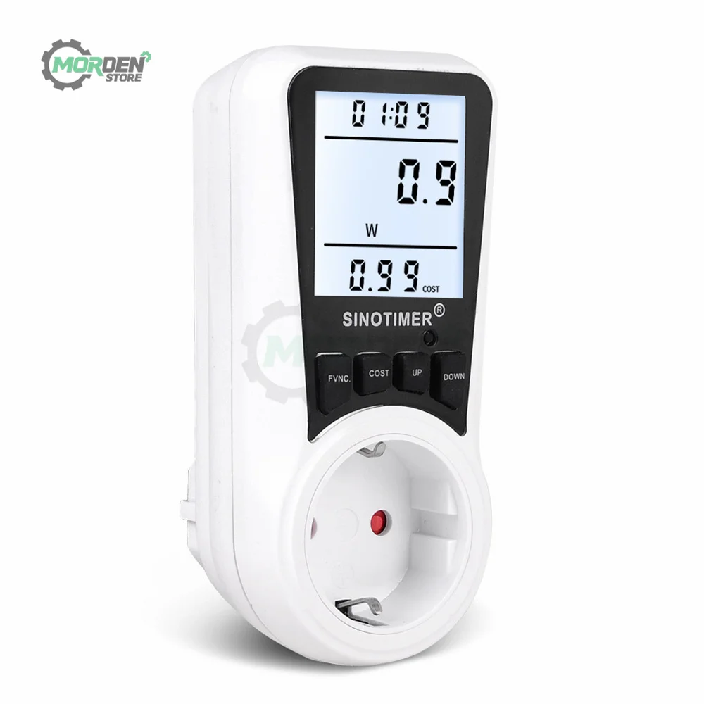 Electrical Usage Monitor Energy Power Consumption Wattmeter Plug-in Socket Power Kilowatt Wattage Meter for Home Appliance Tool