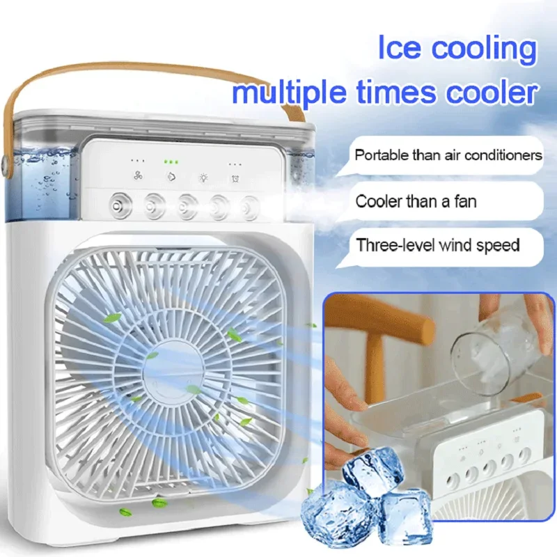 2022 Multifunction Water Spray Mist Fan Air Cooler fan USB Electric Fan Portable Fan Air Conditioner Humidifier Fan for Home