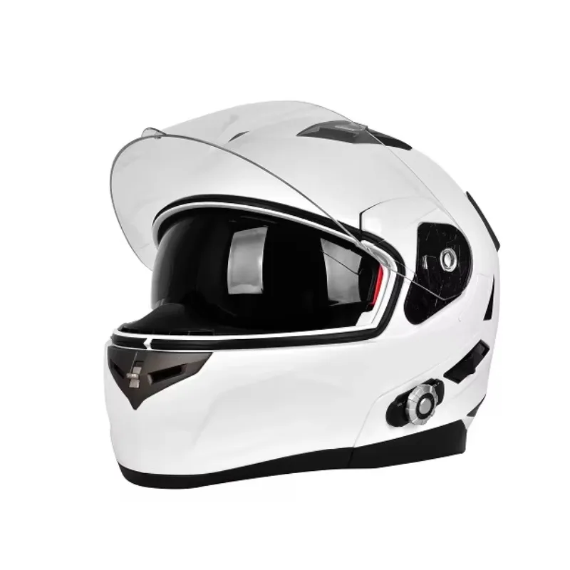 New for Smart Helmet Inbuilt for Double Visor ABS Material Waterproof Noise Cancelling 500 Meters Intercom Range