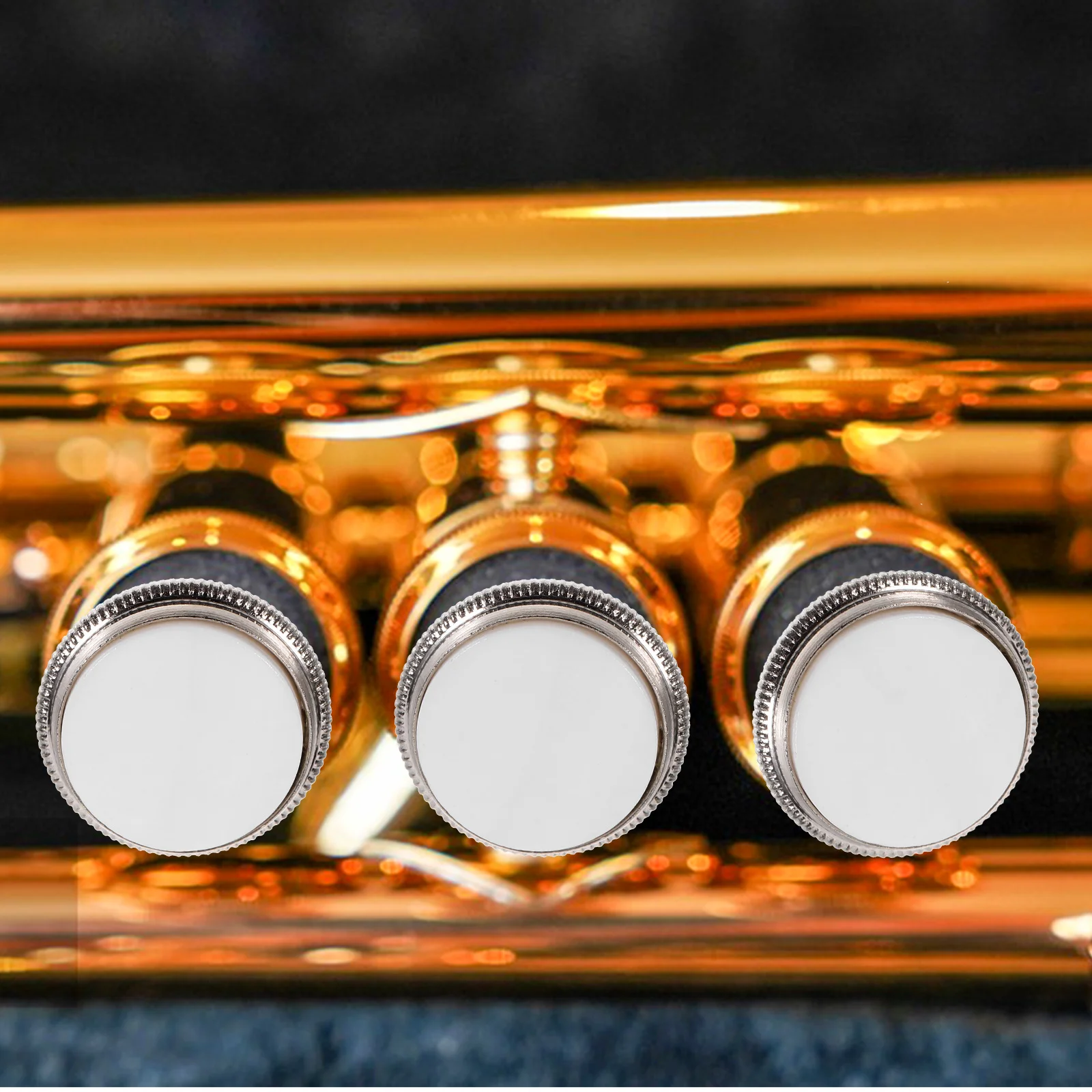 

Finger Button Buttons Professional Trumpet Valve Guard Caps White Zinc Alloy Kit