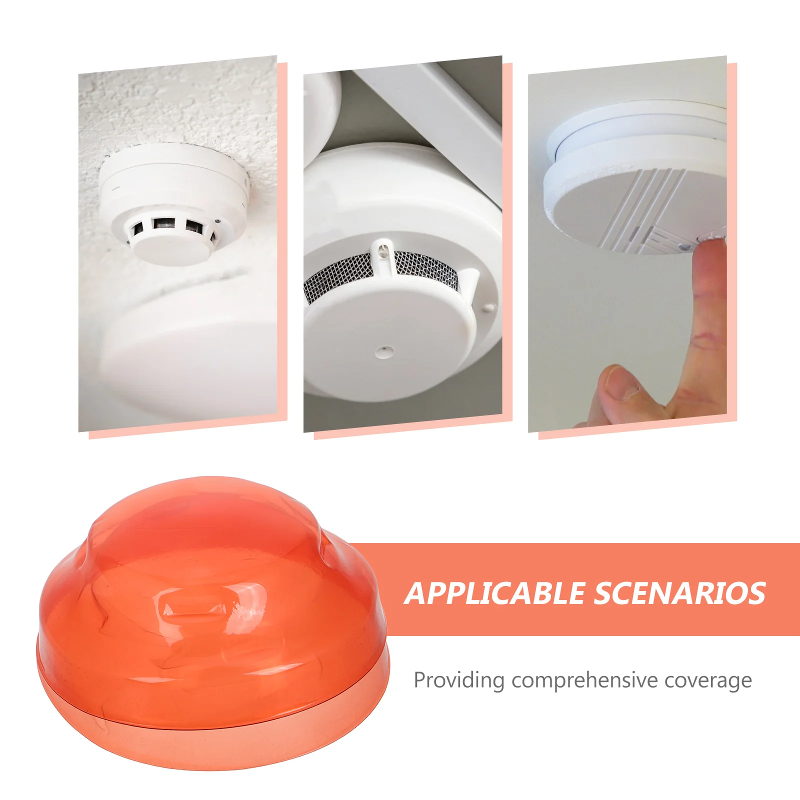 2pcs Protective Reusable Fire Alarm Guard For Cooking Baking Construction Cap Plastic Covers Guard Cover