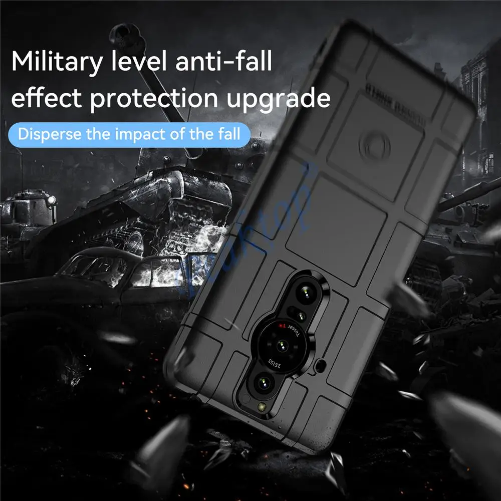 Rugged Armor Case for Sony Xperia 1 5 II 8 10 III Solid Tactical Shield Case for Sony Xperia Pro i L3 Ace Full Protection Cover